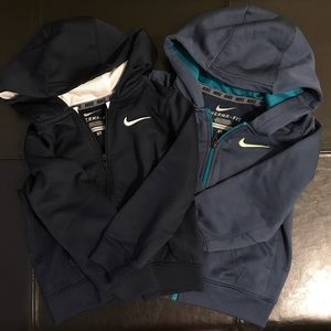 Two Nike Zip Ups - 3T